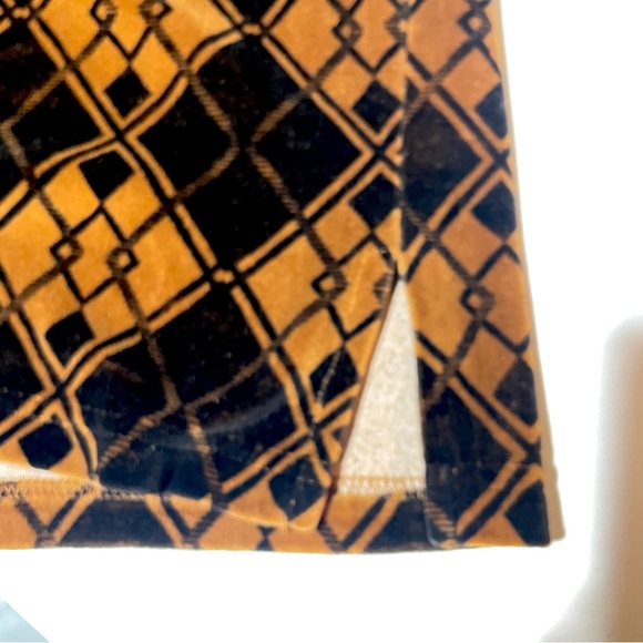 Vintage Jason Maxwell Velour Mock Neck Top Harlequin Diamond Print Large 70s 80s - Picture 4 of 5